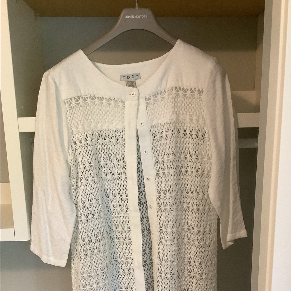 White Lacy Over Tunic